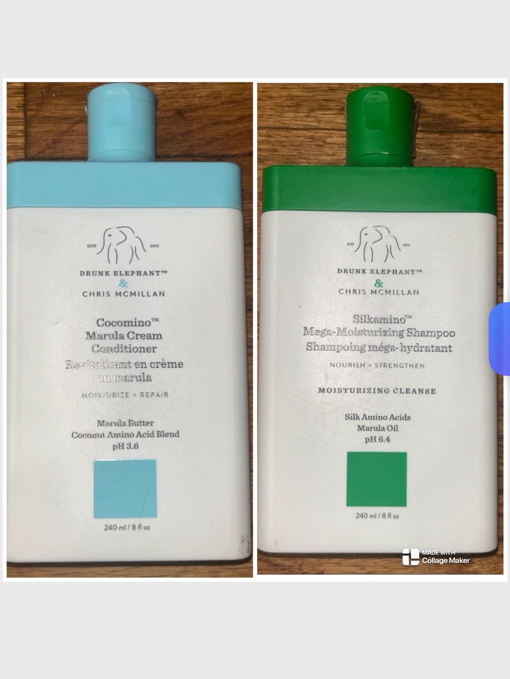 Drunk Elephant Shampoo & Conditioner 240 ML Full size NEW